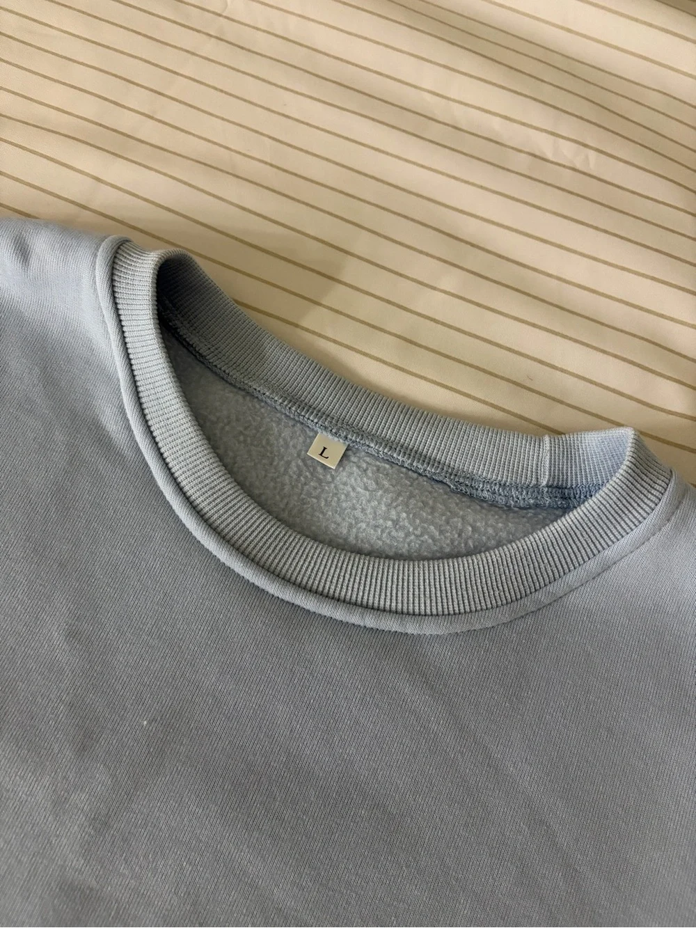 Classic Light Blue Crewneck Pajama Top